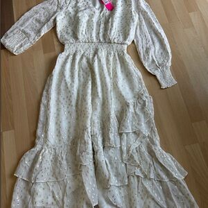 Lilly Pulitzer Ivory Silk Midi Dress